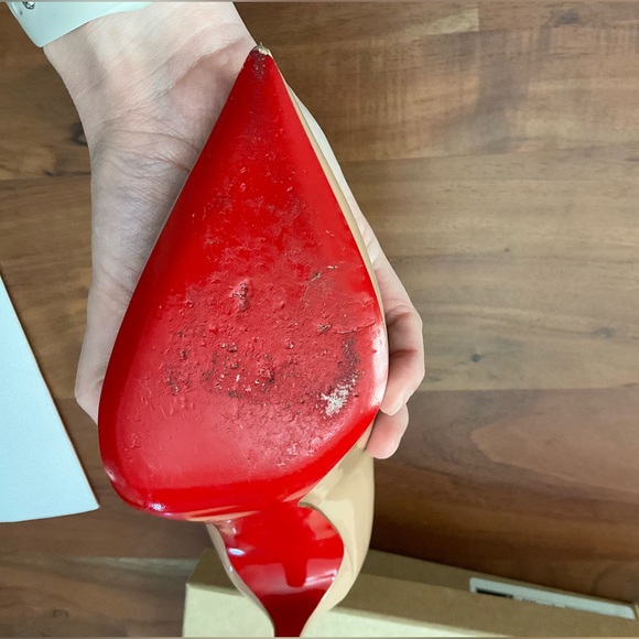 👠 Christian Louboutin Nude Patent Leather heels 👠 - Picture 8 of 12